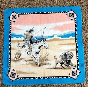 Vintage 80s Native American RN 16463 Bandana